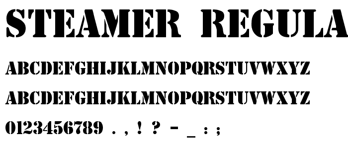 Steamer Regular font